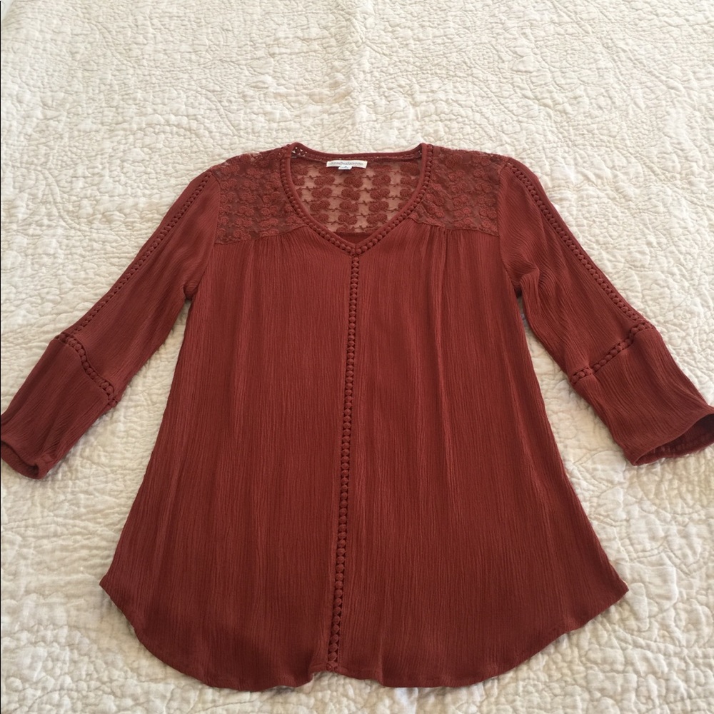 Brick red blouse